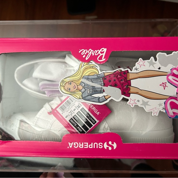 Superga Barbie Pink white shoes sneakers - Picture 6 of 6